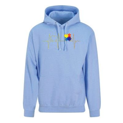 Autism Heartbeat Autism Awareness Unisex Surf Hoodie