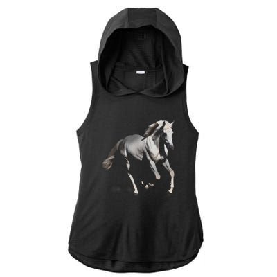 Arabian Horse Ladies PosiCharge Tri-Blend Wicking Draft Hoodie Tank