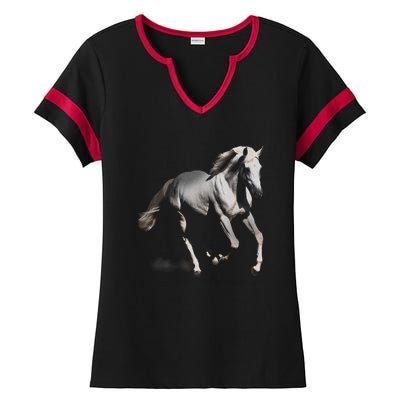 Arabian Horse Ladies Halftime Notch Neck Tee