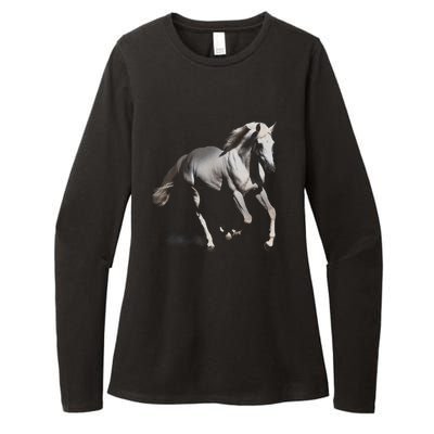 Arabian Horse Womens CVC Long Sleeve Shirt