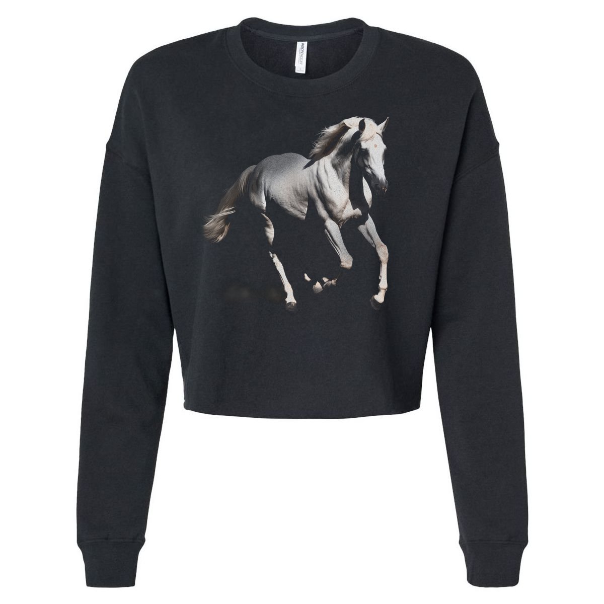 Arabian Horse Cropped Pullover Crew