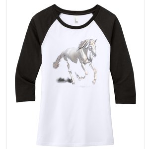 Arabian Horse Women's Tri-Blend 3/4-Sleeve Raglan Shirt