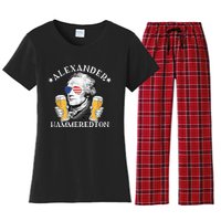 Alexander Hammeredton Alexander Hamilton Beer Drinking Party Women's Flannel Pajama Set