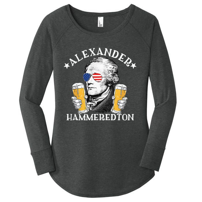 Alexander Hammeredton Alexander Hamilton Beer Drinking Party Women's Perfect Tri Tunic Long Sleeve Shirt