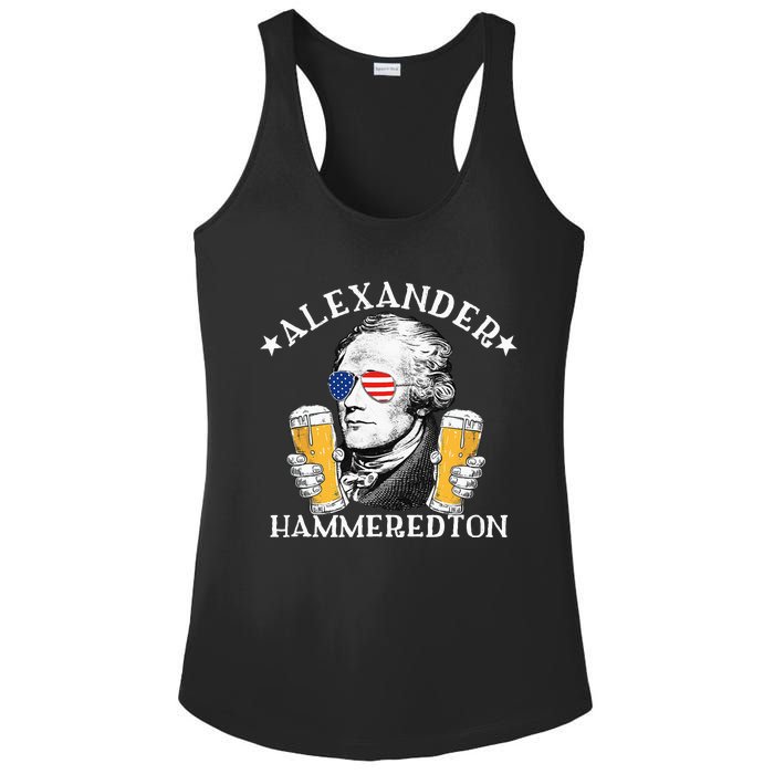 Alexander Hammeredton Alexander Hamilton Beer Drinking Party Ladies PosiCharge Competitor Racerback Tank