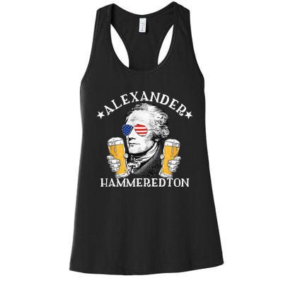 Alexander Hammeredton Alexander Hamilton Beer Drinking Party Women's Racerback Tank