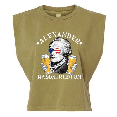 Alexander Hammeredton Alexander Hamilton Beer Drinking Party Garment-Dyed Women's Muscle Tee