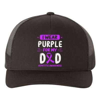 Autoimmune Hepatitis Awareness Dad Purple Ribbon Papa Father Yupoong Adult 5-Panel Trucker Hat