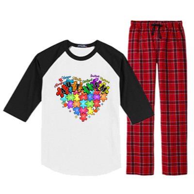 Autism Heart Autism Awareness Month Advocate Raglan Sleeve Pajama Set