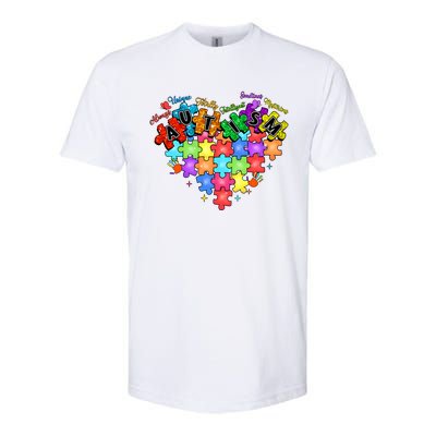 Autism Heart Autism Awareness Month Advocate Softstyle CVC T-Shirt