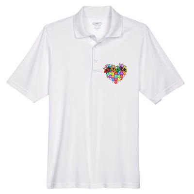 Autism Heart Autism Awareness Month Advocate Men's Origin Performance Piqué Polo