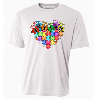 Autism Heart Autism Awareness Month Advocate Cooling Performance Crew T-Shirt