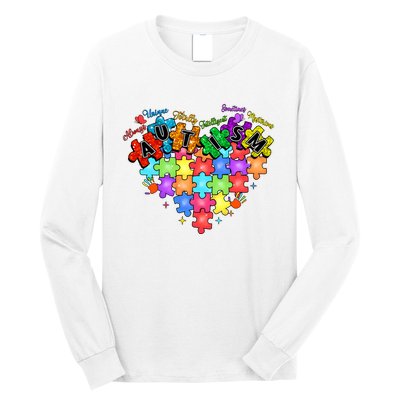 Autism Heart Autism Awareness Month Advocate Long Sleeve Shirt