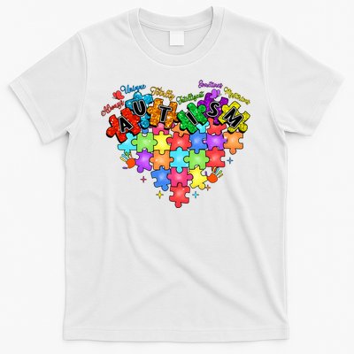 Autism Heart Autism Awareness Month Advocate T-Shirt