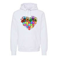 Autism Heart Autism Awareness Month Advocate Premium Hoodie