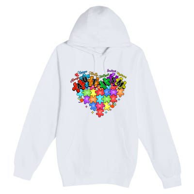 Autism Heart Autism Awareness Month Advocate Premium Pullover Hoodie