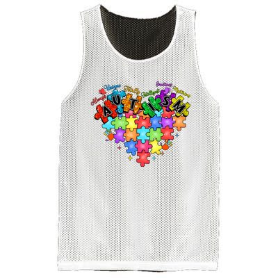 Autism Heart Autism Awareness Month Advocate Mesh Reversible Basketball Jersey Tank