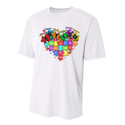 Autism Heart Autism Awareness Month Advocate Performance Sprint T-Shirt