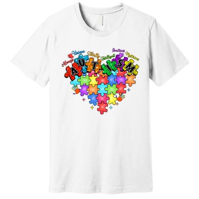 Autism Heart Autism Awareness Month Advocate Premium T-Shirt