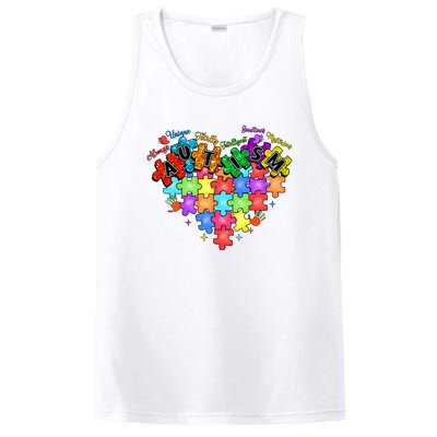 Autism Heart Autism Awareness Month Advocate PosiCharge Competitor Tank