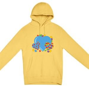 Autism Hearts Autism Awareness Puzzle Gift Premium Pullover Hoodie