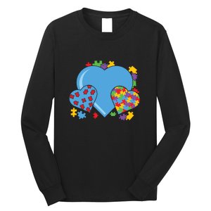 Autism Hearts Autism Awareness Puzzle Gift Long Sleeve Shirt