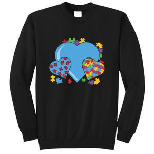 Autism Hearts Autism Awareness Puzzle Gift Sweatshirt