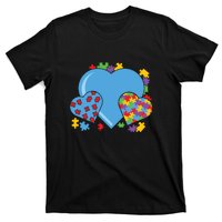 Autism Hearts Autism Awareness Puzzle Gift T-Shirt