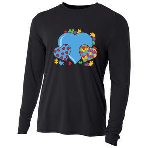 Autism Hearts Autism Awareness Puzzle Gift Cooling Performance Long Sleeve Crew