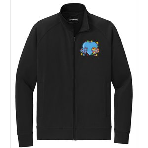 Autism Hearts Autism Awareness Puzzle Gift Stretch Full-Zip Cadet Jacket