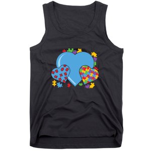 Autism Hearts Autism Awareness Puzzle Gift Tank Top