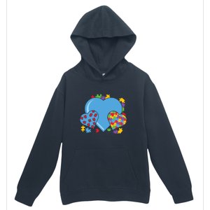 Autism Hearts Autism Awareness Puzzle Gift Urban Pullover Hoodie