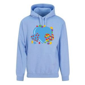 Autism Hearts Autism Awareness Puzzle Gift Unisex Surf Hoodie