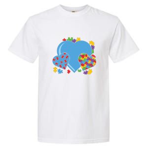 Autism Hearts Autism Awareness Puzzle Gift Garment-Dyed Heavyweight T-Shirt