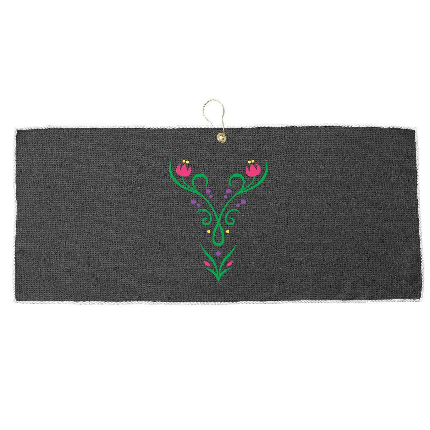 Adventurous Heroine Large Microfiber Waffle Golf Towel
