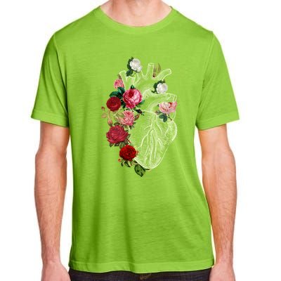 Anatomical Heart And Flowers Show Your Love Gift Adult ChromaSoft Performance T-Shirt