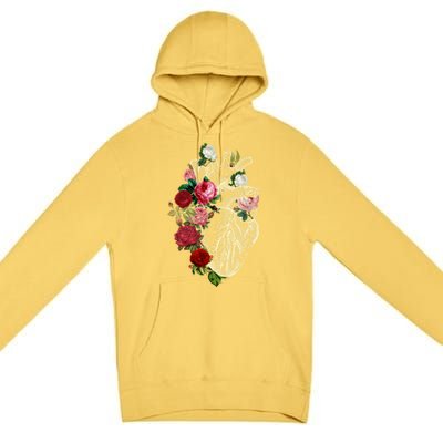 Anatomical Heart And Flowers Show Your Love Gift Premium Pullover Hoodie