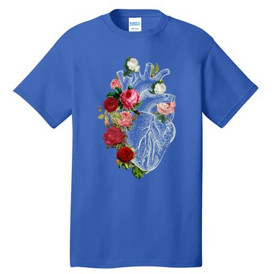 Anatomical Heart And Flowers Show Your Love Gift Tall T-Shirt