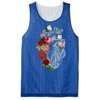 Anatomical Heart And Flowers Show Your Love Gift Mesh Reversible Basketball Jersey Tank