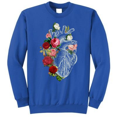 Anatomical Heart And Flowers Show Your Love Gift Tall Sweatshirt