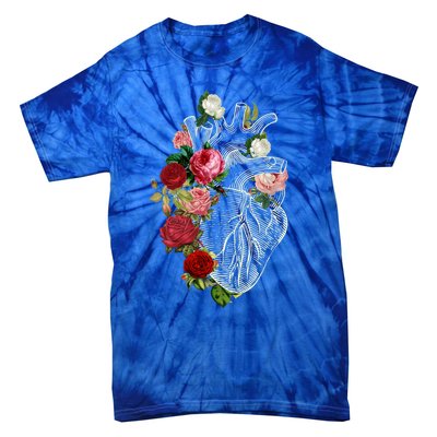 Anatomical Heart And Flowers Show Your Love Gift Tie-Dye T-Shirt