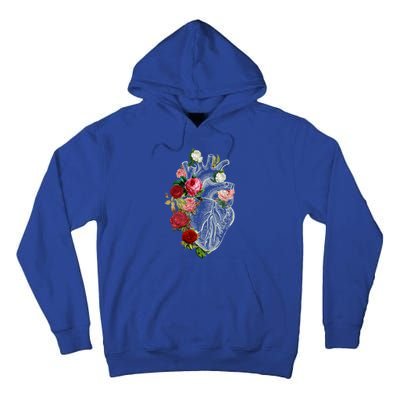 Anatomical Heart And Flowers Show Your Love Gift Tall Hoodie