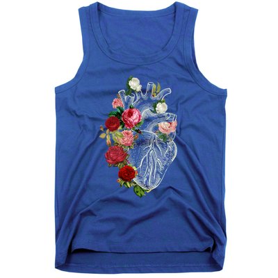 Anatomical Heart And Flowers Show Your Love Gift Tank Top