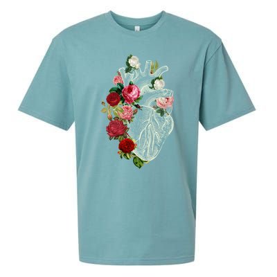 Anatomical Heart And Flowers Show Your Love Gift Sueded Cloud Jersey T-Shirt