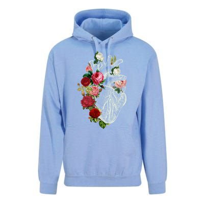 Anatomical Heart And Flowers Show Your Love Gift Unisex Surf Hoodie