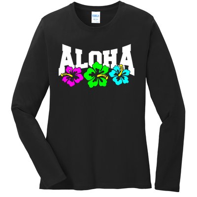 Aloha Hawaii Ladies Long Sleeve Shirt