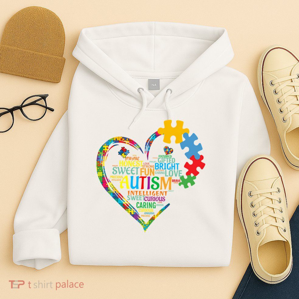 Autism Heart Autism Awareness For Autism Mom  Hoodie