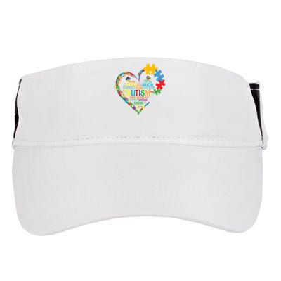 Autism Heart Autism Awareness For Autism Mom  Adult Drive Performance Visor
