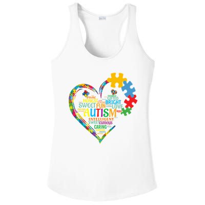 Autism Heart Autism Awareness For Autism Mom  Ladies PosiCharge Competitor Racerback Tank