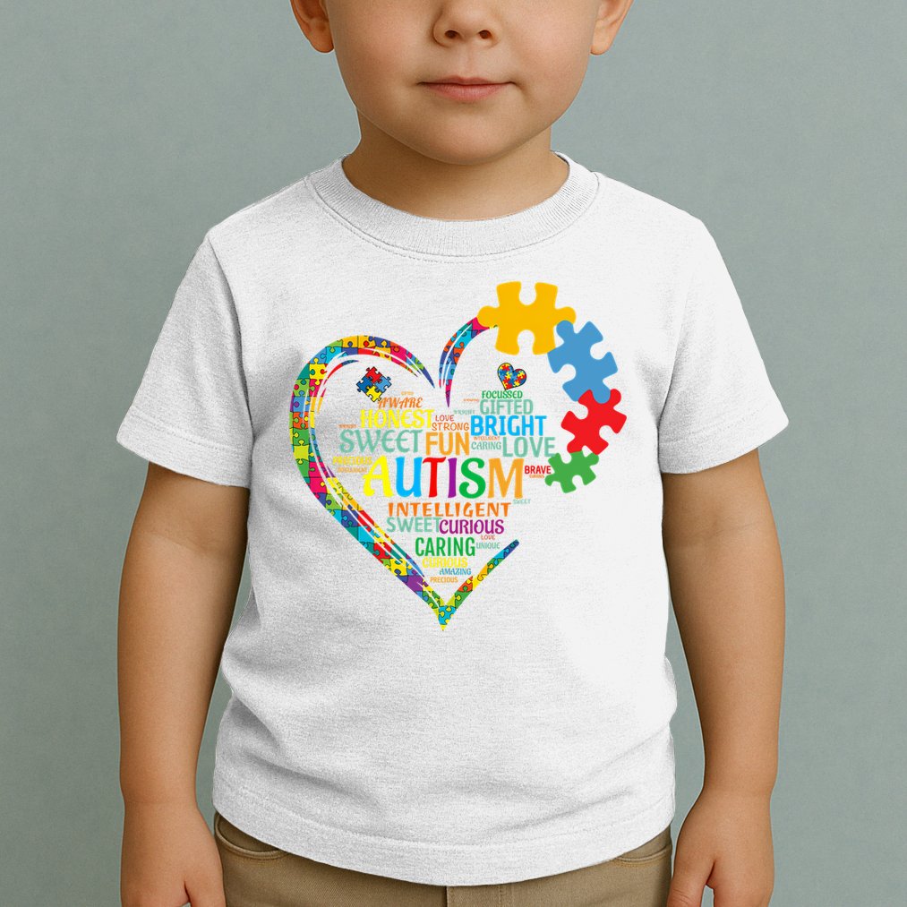 Autism Heart Autism Awareness For Autism Mom  Toddler T-Shirt